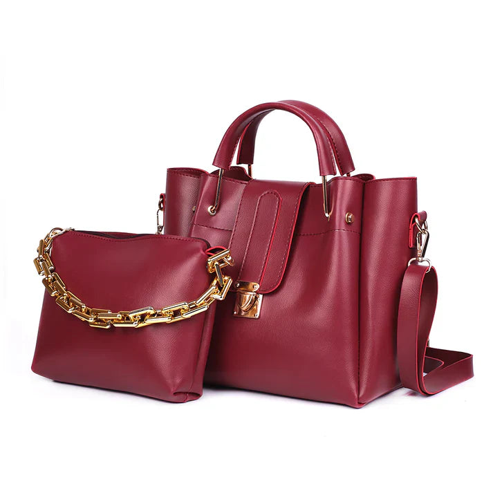 Sophia T-Pink 2 Pieces Handbag