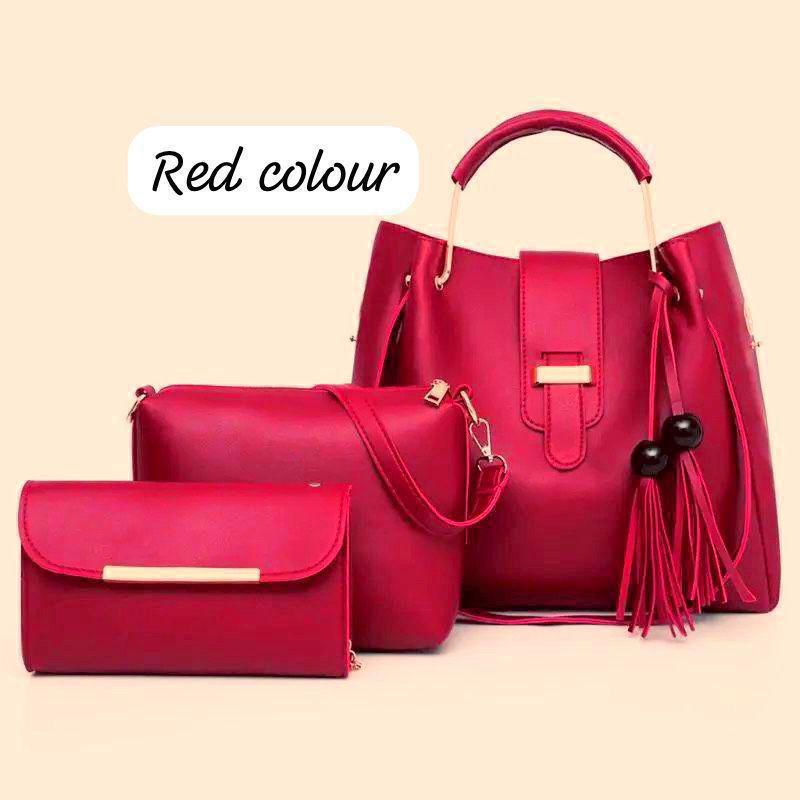 Soft leather 3 piece set - Cloud Bag long strip - Hand wallet